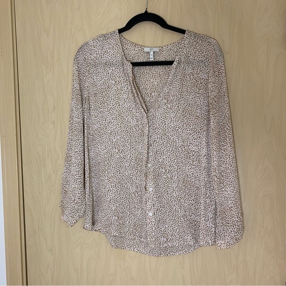 Joie 100% Silk Animal Print Blouse Extra Small - Picture 1 of 9